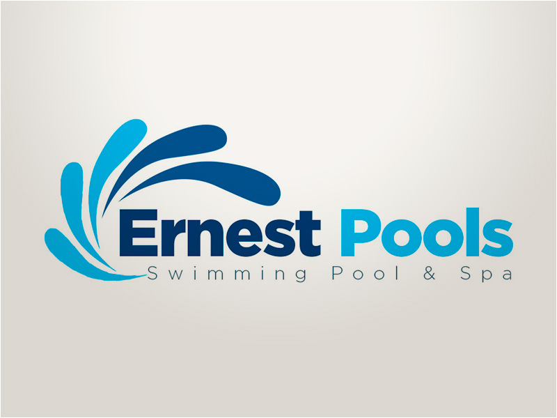 Ernest Pools Swimming Pool & Spa logo design