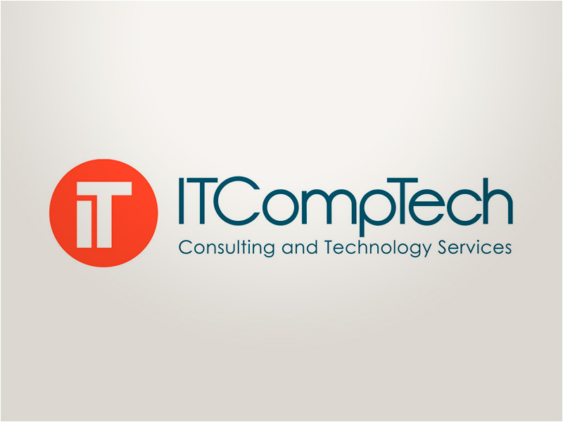 ITComptech Consulting and Technology Services logo design