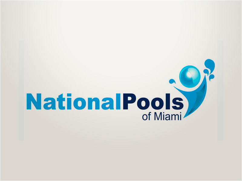 National Pools of Miami logo design