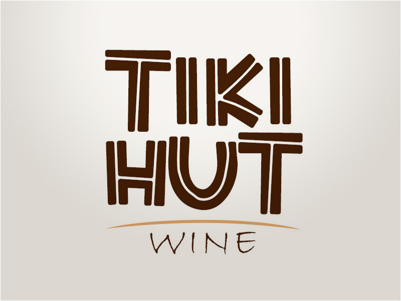  Tiki Hut Wine logo design